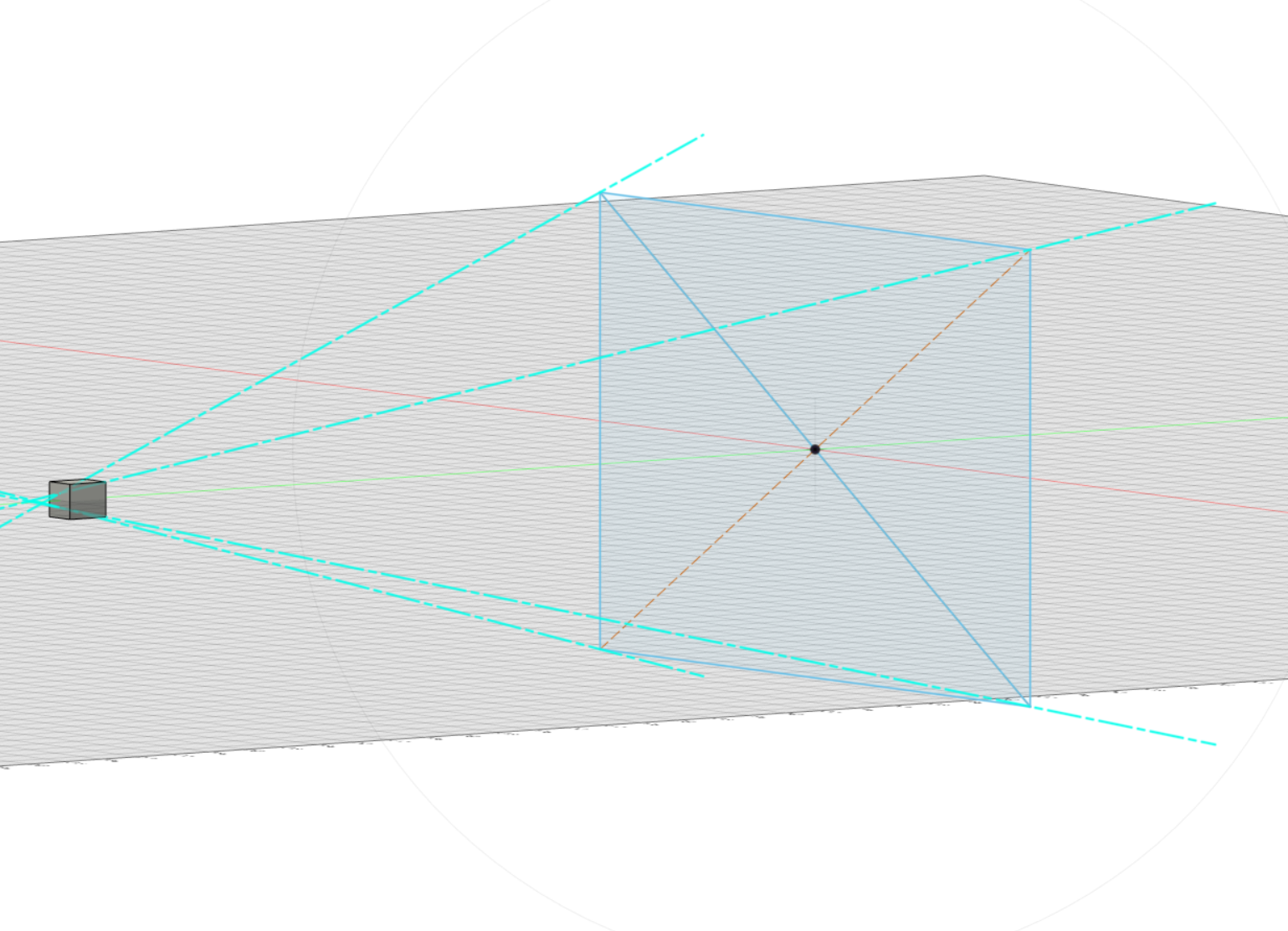 camera looking at a plane